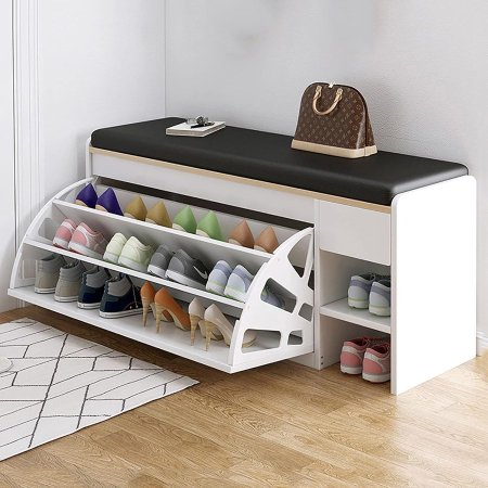 خزانة احذية مع مقعد