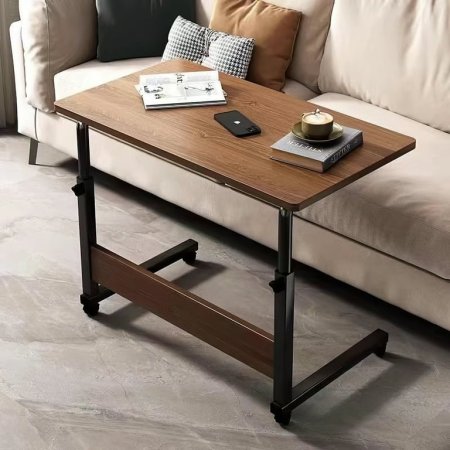 طاولة خشبية متحركة قابلة لتعديل الارتفاع