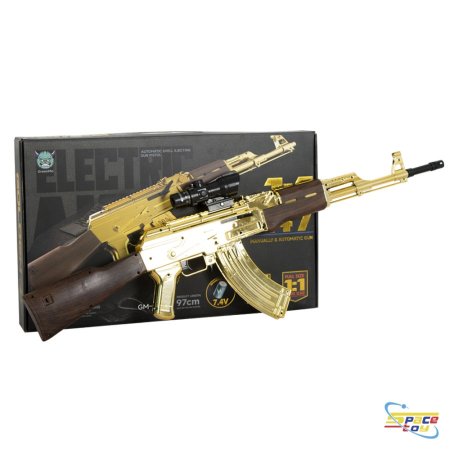 بندقية كرات الجل الكهربائية الذهبية A-K