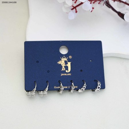 مجموعة اقراط شكل حلقات دائرية