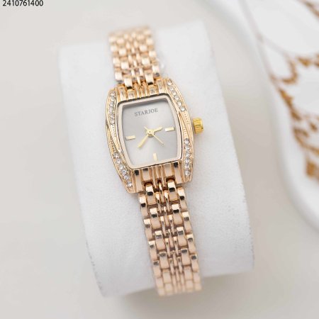ساعة مربع زركون STARJOE اطار مستطيل
