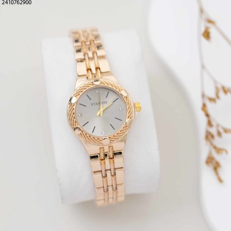 ساعة نسائي زركون دائرة بدون ارقام starjoe