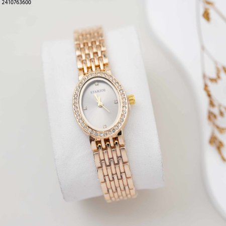 ساعة نسائي بيضاوي زركون starjoe