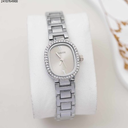 ساعة نسائية بيضاوي خفيف زركون starjoe