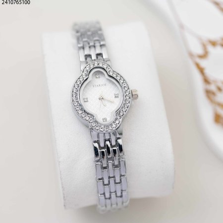 ساعة starjoe نسائية دائرية مع زركون