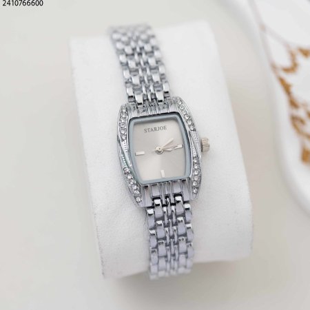 ساعة starjoe نسائية مربعة مع زركون