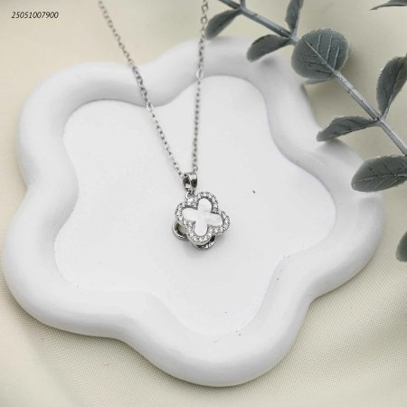 سنسال وردة رباعية مع صدف و زركون