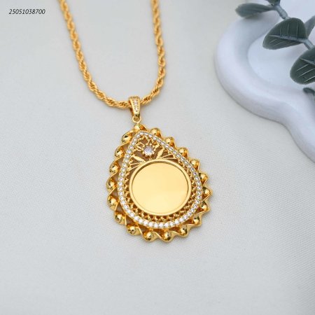 سنسال حفر كلاسيكي شكل دمعة مع زركون