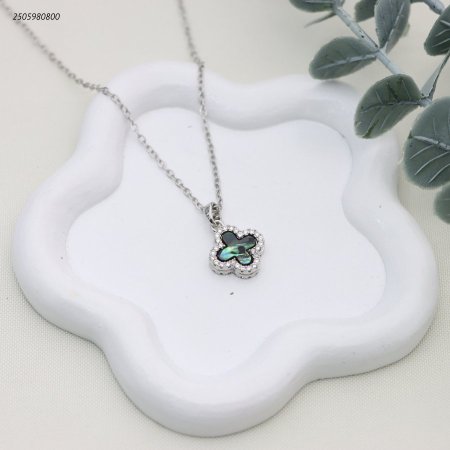 سنسال طبقتين ماركة شكل وردة رباعية