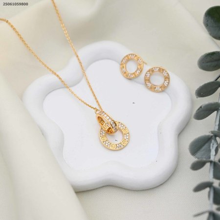 طقم سنسال و حلق شكل ماركة