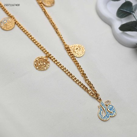 سنسال سلسلة ماركة مع تعليقات شكل وردة و دمعة