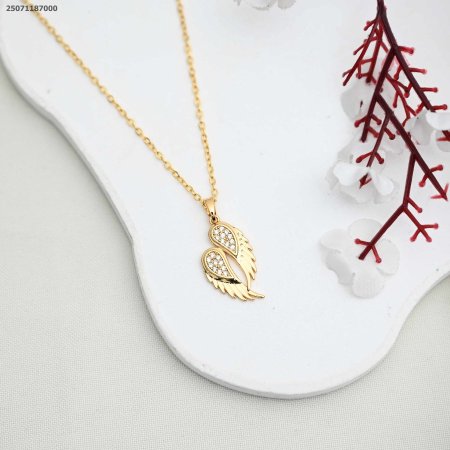 سنسال أنيق شكل أجنحة مع زركون