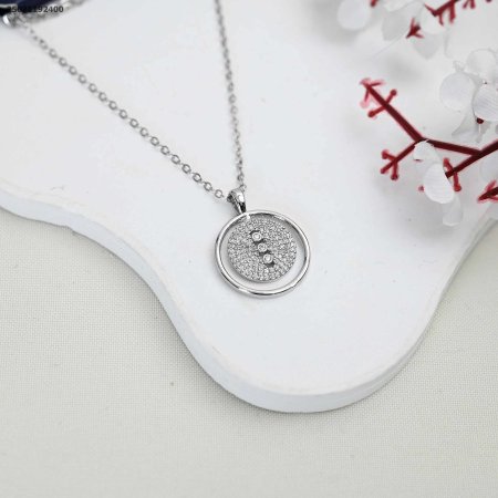 سنسال دائري مع زركون شكل زر