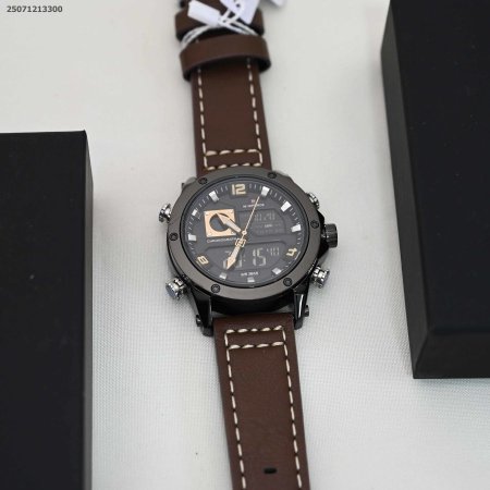 ساعة رجالي أنيقة مع ذراع جلد