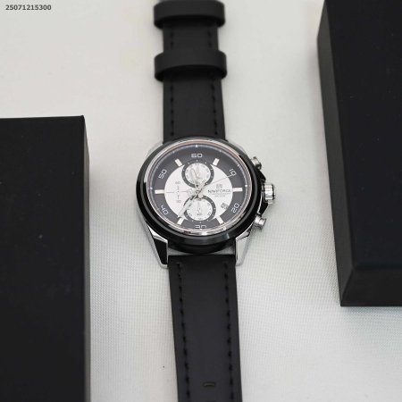 ساعة رجالي أنيقة مع ذراع جلد