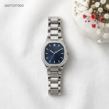 ساعة رجالي سداسية الشكل مع ذراع معدن