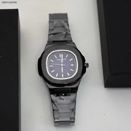 ساعة مربعة رجالي مع حزام معدني