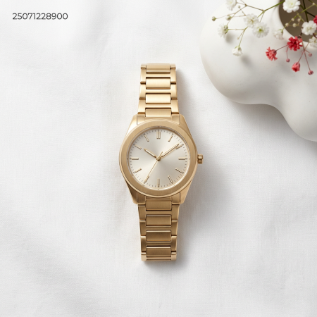 ساعة دائري رجالي مع حزام معدني