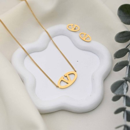 طقم شكل ماركة سنسال و حلق