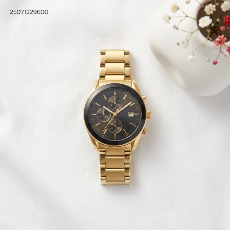 ساعة رجالي مع ذراع معدني