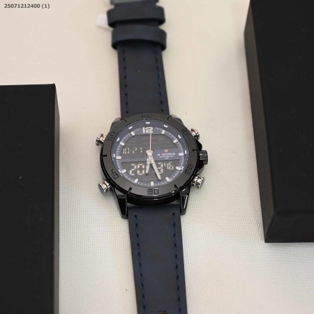 ساعة رجالي أنيقة مع ذراع جلد