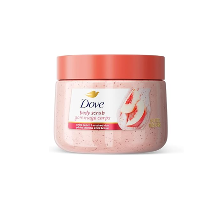 دوف مقشر جسم خوخ ابيض وارز مطحون  425 غم DOVE