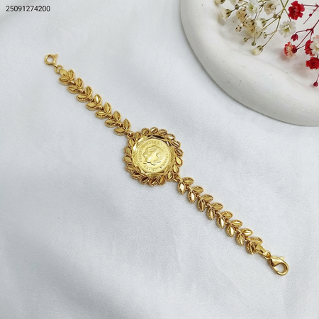 اسوارة سبلة مع ليرة دائرية في الوسط