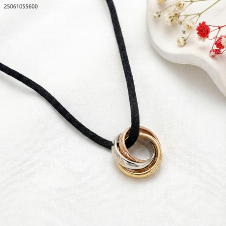 اسوارة حبل مع حلقة فضي و ذهبي