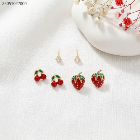 حلوق مجموعة شكل فراولة و كرز