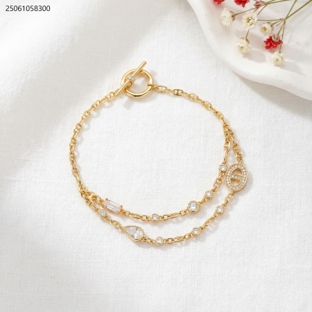 سنسال طبقتين مع خرز