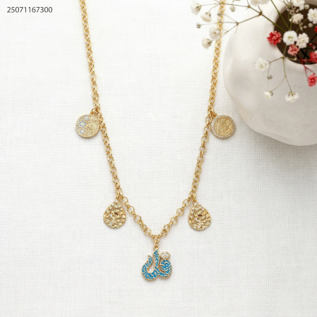 سنسال سلسلة ماركة مع تعليقات شكل وردة و دمعة