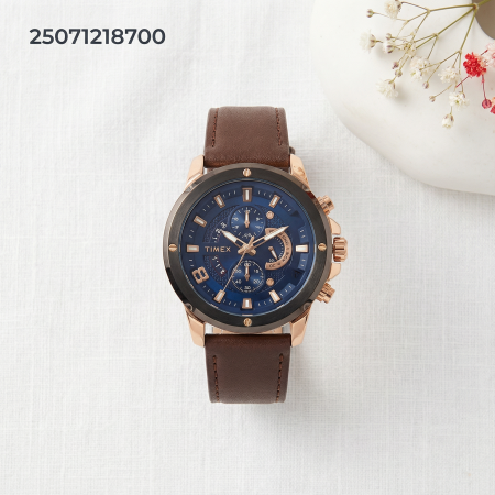 ساعة رجالي أنيقة مع ذراع جلد