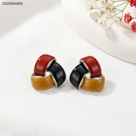 أقراط أذن بتصميم حلزوني أنيق بلون الباستيل