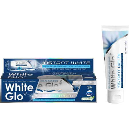 وایت جلو معجون اسنان 150 غم وفرشاة WHITEGLO INSTANT