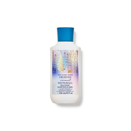 لوشن الجسم "فروستيد كوكونت سنو بول" (Frosted Coconut Snowball) من علامة باث آند بودي وركس (Bath & Body Works).