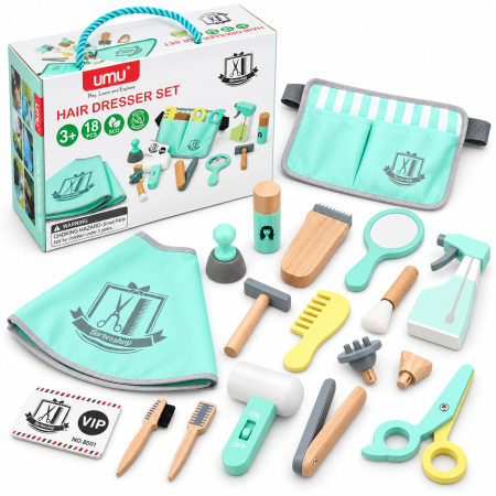 لعبة مجموعة تصفيف الشعرالخشبية Heir Dresser Set