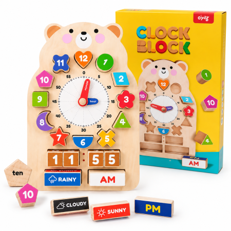 لعبة الساعة الخشبية Clock Block