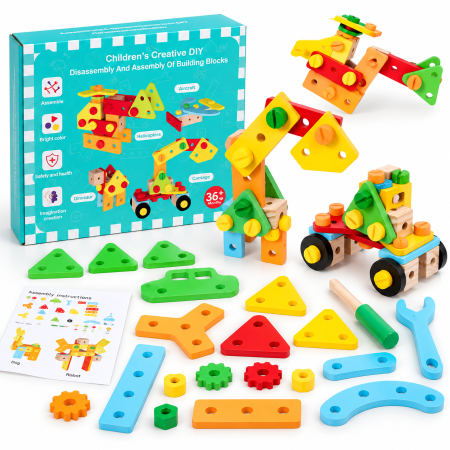 مجموعة فك وتركيب خشبية Disassembly And Assembly Of Building Block