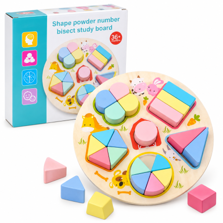 لعبة الاشكال الهندسية Shape powder number bisect study board