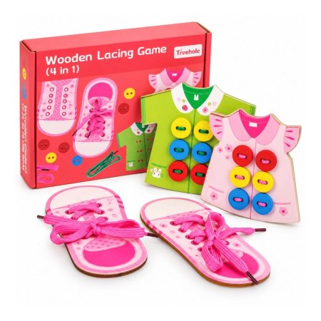 لعبة ربط الخيوط Wooden lacing game