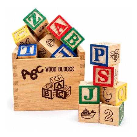 مكعبات خشبية بالأحرف (ABC Wood Blocks).