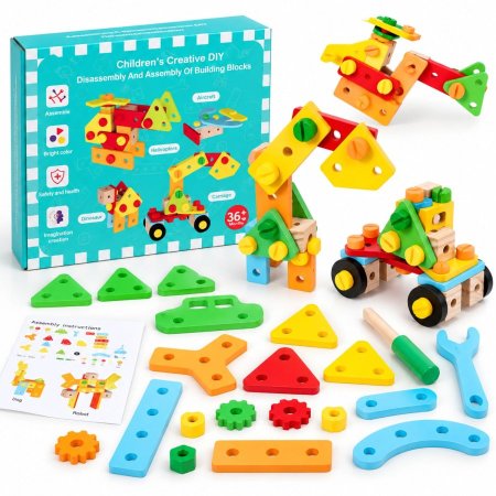 مجموعة فك وتركيب خشبية Disassembly And Assembly Of Building Block