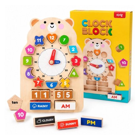لعبة الساعة الخشبية Clock Block