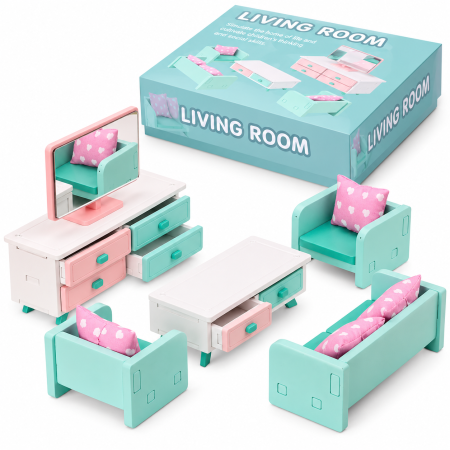 مجموعة اثاث غرفة معيشة خشبية living room