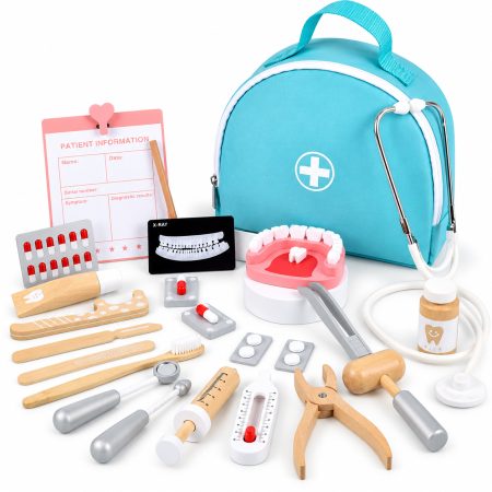 مجموعة العاب طبيب الاسنان الخشبية Doctor toy set